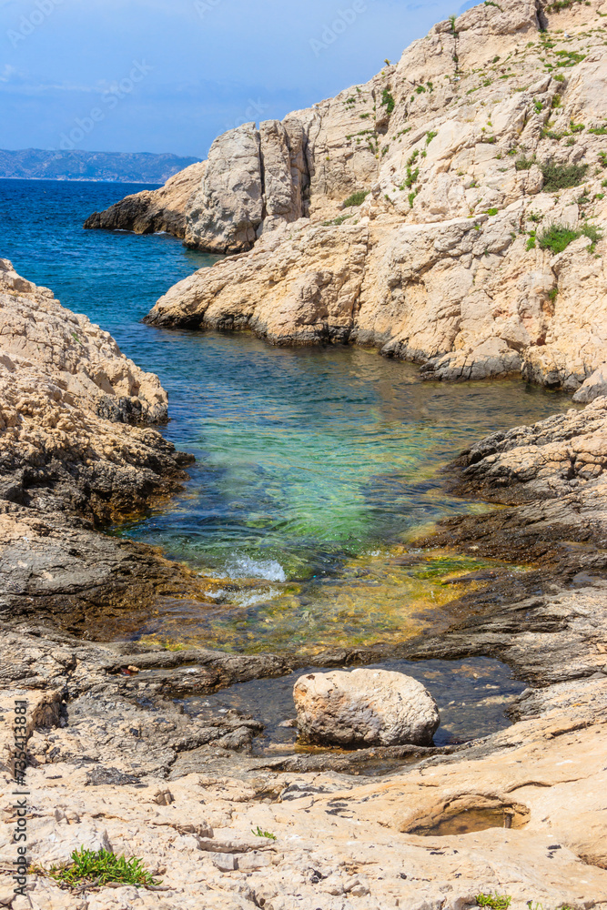 Scenic view of Frioul archipelago near Marseille, France Scenic view of Frioul archipelago near Marseille, France