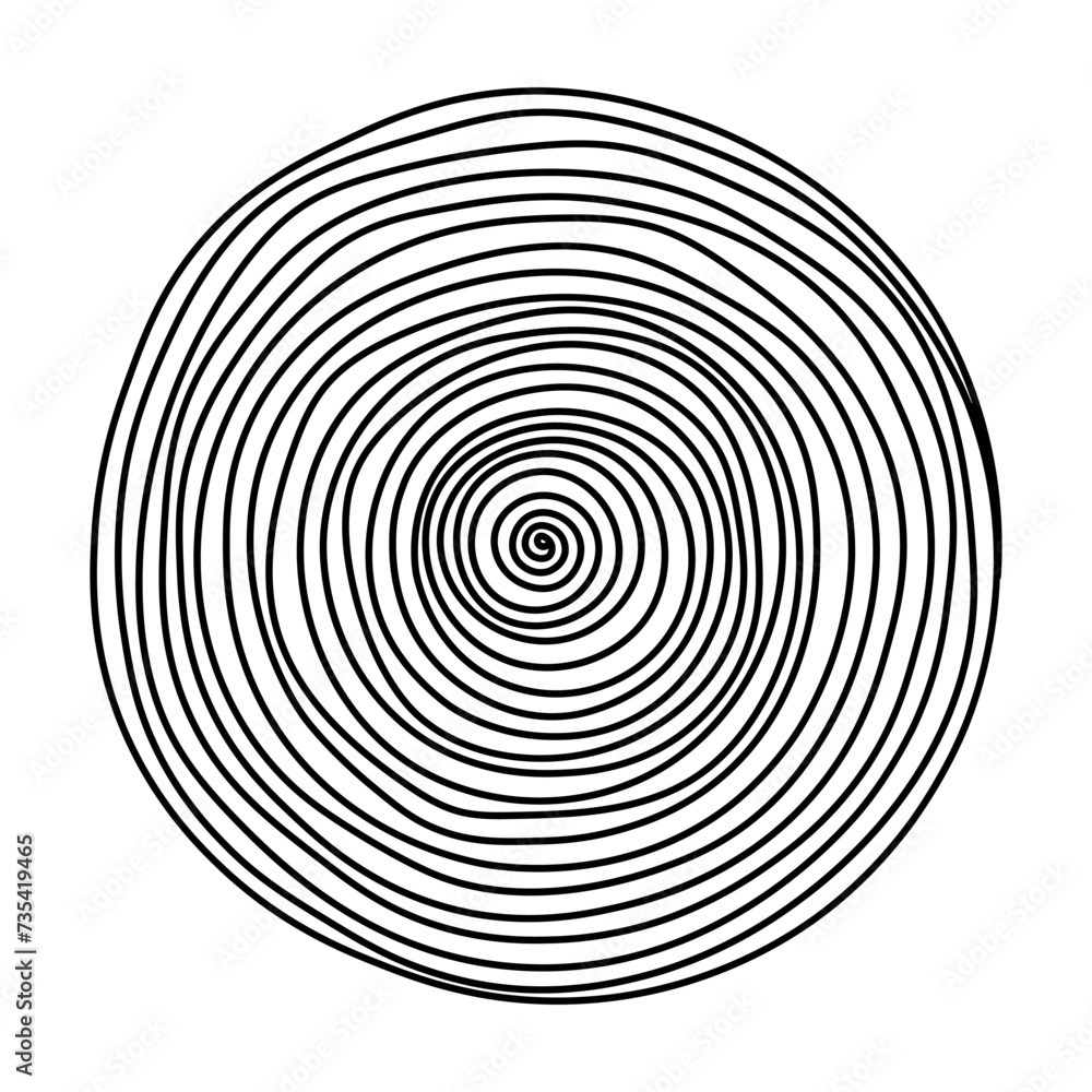 Abstract hand-drawn Spiral isolated on a Transparent background. Vector illustration Abstract hand-drawn Spiral isolated on a Transparent background. Vector illustration