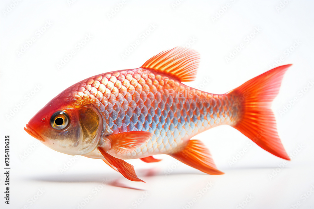 fish isolated on white - Generative AI fish isolated on white - Generative AI