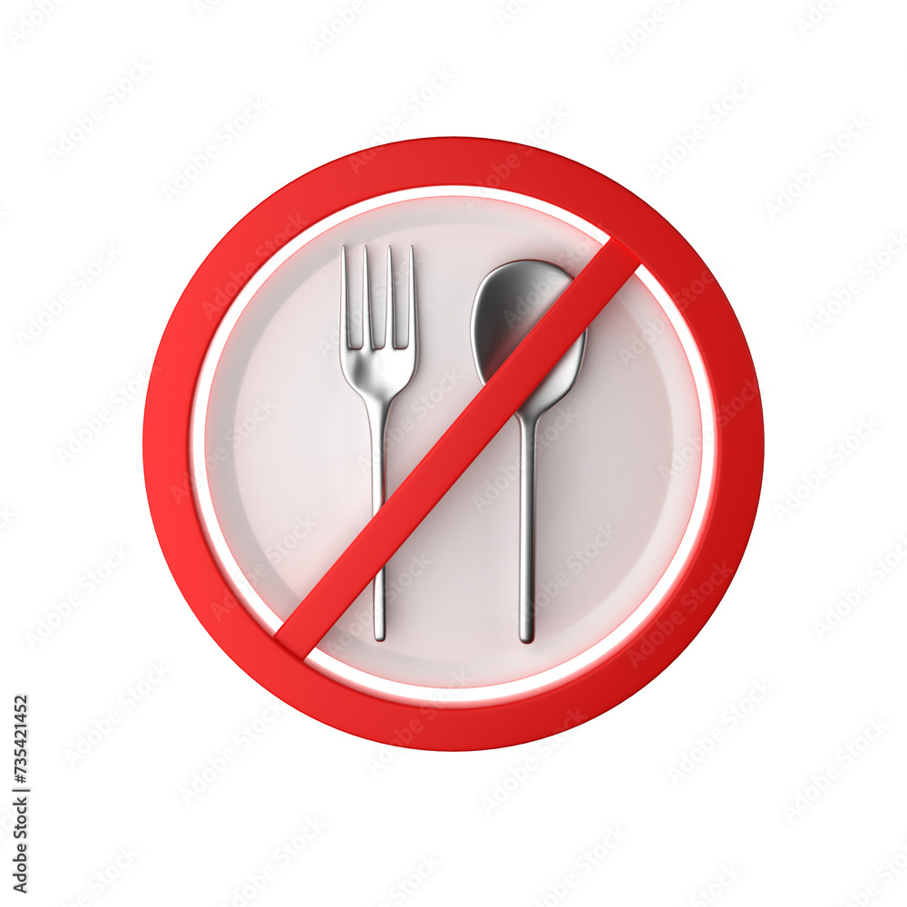 3D illustration of prohibited eating while fasting. suitable for Ramadan 3D illustration of prohibited eating while fasting. suitable for Ramadan