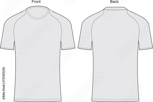 Rugby shirt design template front and back view vector illustration