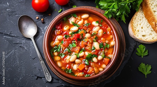 Fasolada - Hearty Greek Bean Soup Snapshot Image