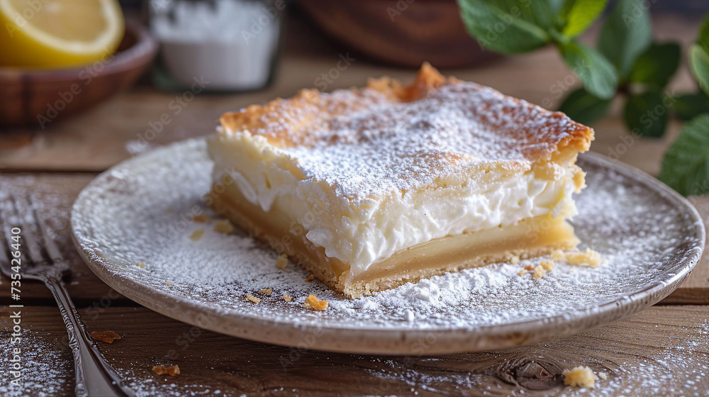 Galatopita - Greek Milk Pie Delight Photo Galatopita - Greek Milk Pie Delight Photo