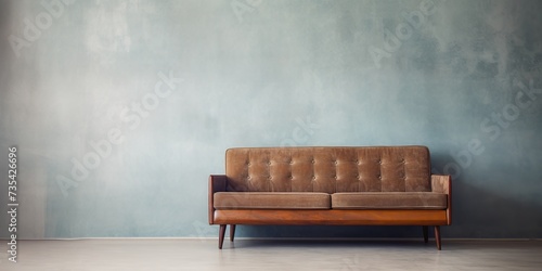 Minimalistic design indoor interior architecture mock up in living room with sofa couch at empty black wall decoration background
