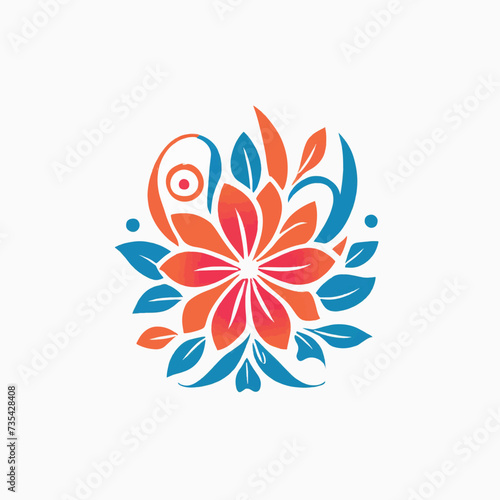 Floral logo on a white background 