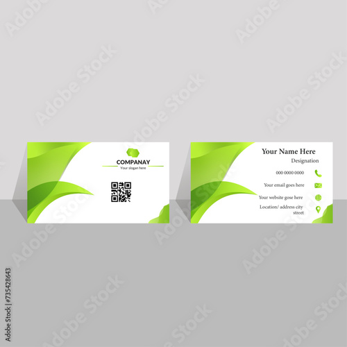 Vector clean corporate business card template. Vector illustration. design luxury, creative, digital, modern, outstanding business card design