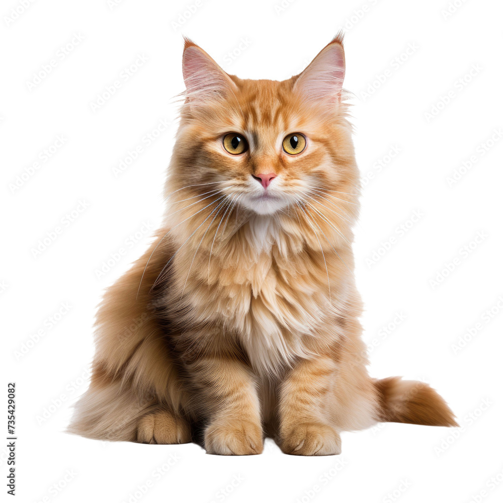 cat isolated on white background PNG