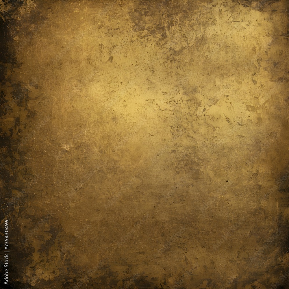 Golden grungy background texture. Vintage wallpaper. Aged backdrop.