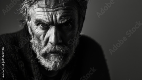 Captivating Actor Portrait with Dramatic Expression AI Generated.