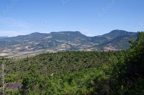 Landscape in the Baronnies in the South East of France, in Europe