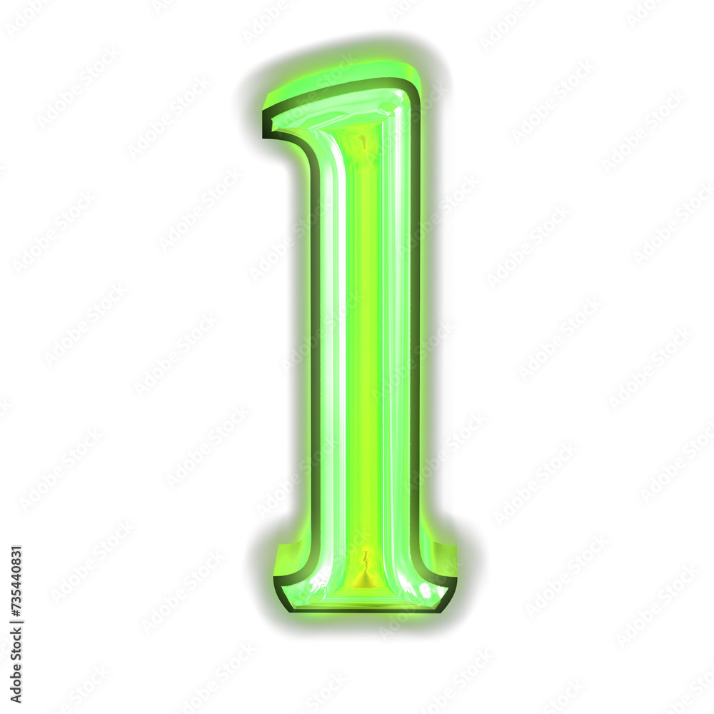 Glowing green symbol. letter l Glowing green symbol. letter l