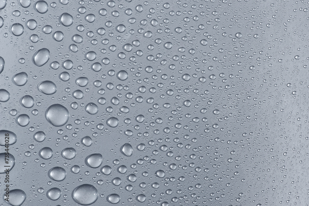 Gray metallic texture with water drops