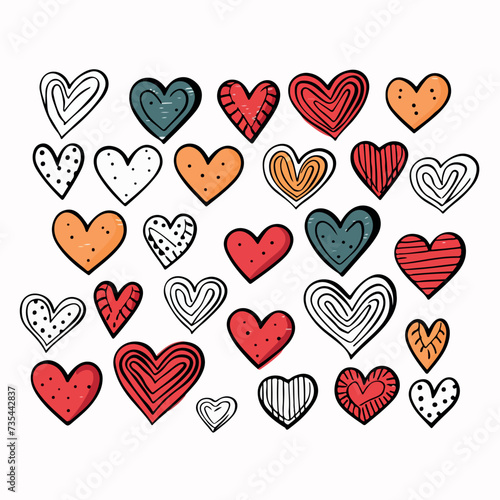 Heart in cartoon, doodle style. Image for t-shirt, web, mobile apps and ui. Isolated 2d vector illustration in logo, icon, sketch style, Eps 10. AI Generative