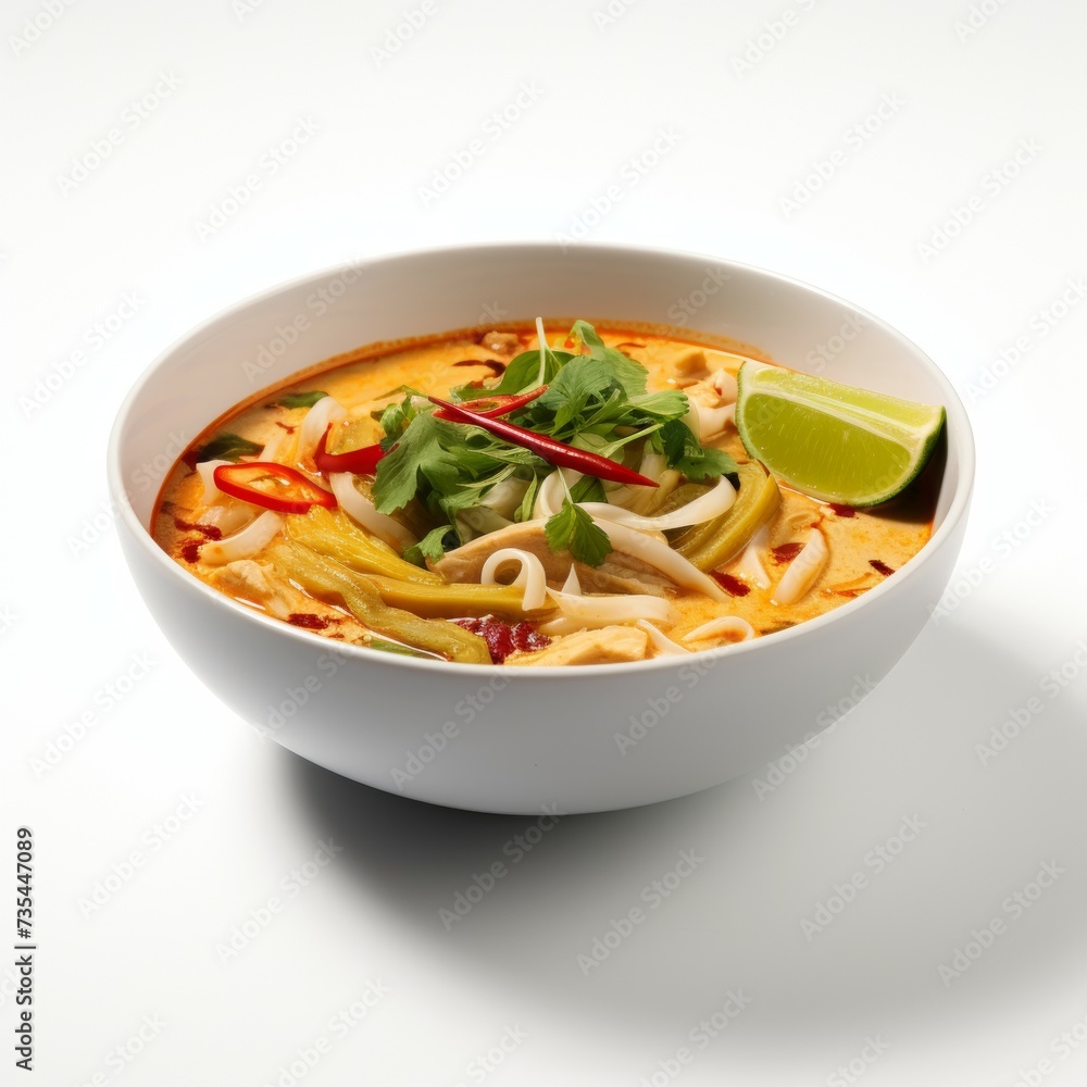 laksa soup closeup laksa soup closeup