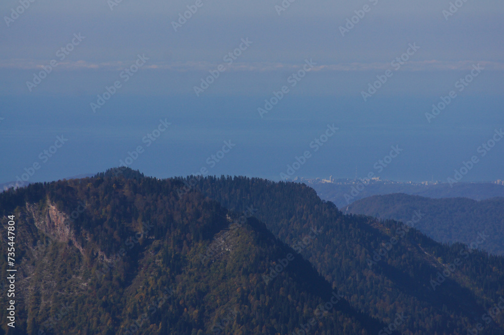 Obraz premium Landscape of mountain in cloudy day