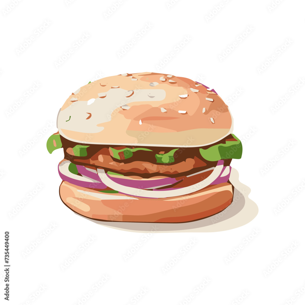 burger on a white background in retro style. vector element. tasty food. retro print. logo for the food industry burger on a white background in retro style. vector element. tasty food. retro print. logo for the food industry