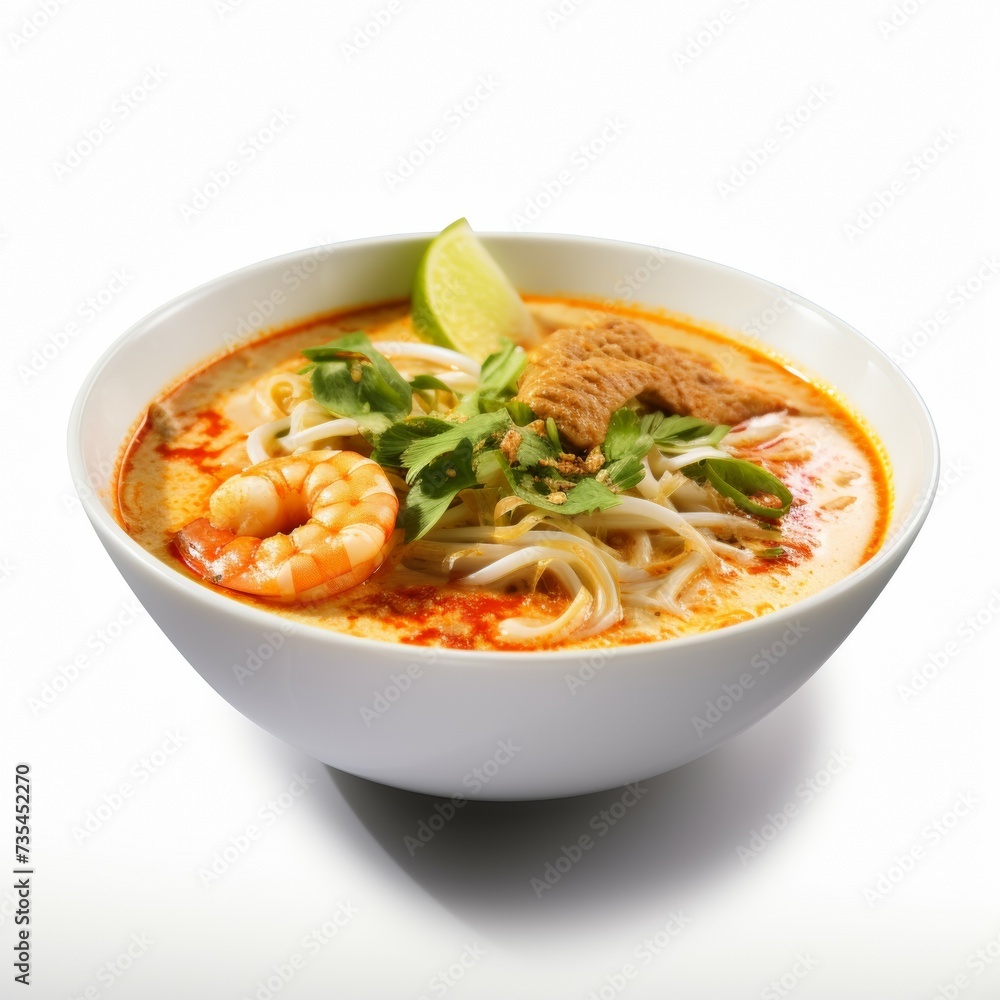 laksa soup closeup laksa soup closeup