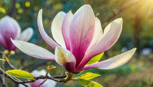 blooming magnolia flower