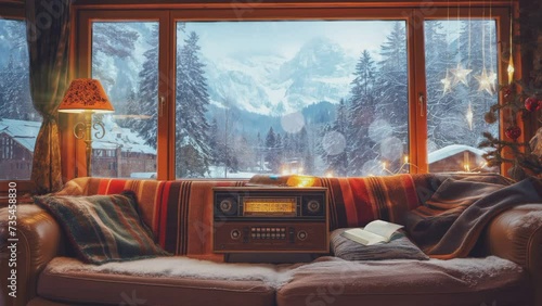 listen to the radio in winter photo