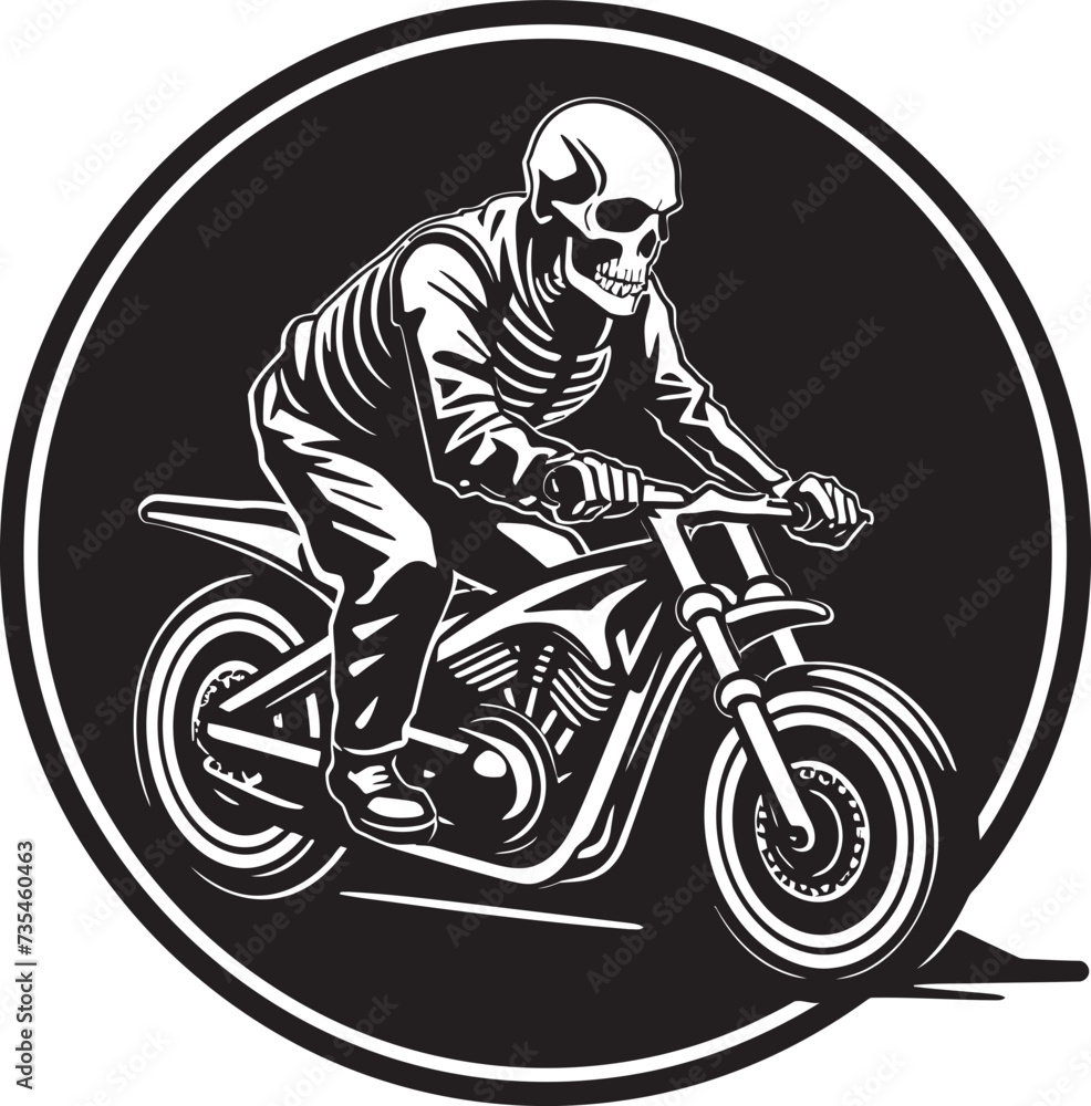 Biker Bones Skeletons and Modern Motorbikes Merge