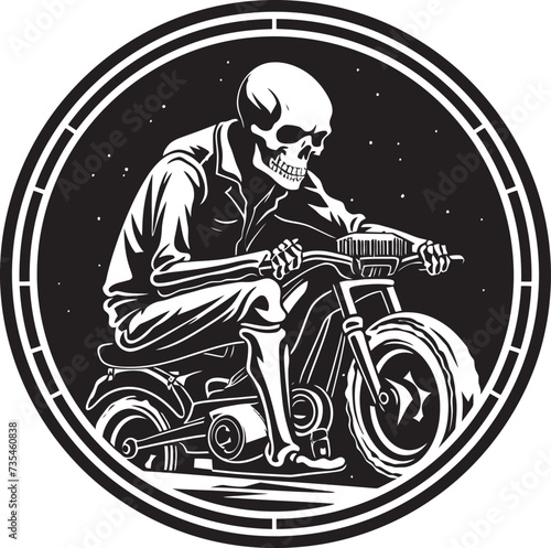 Bone Crunching Cyclist Skeletons Take on a Modern Motorbike