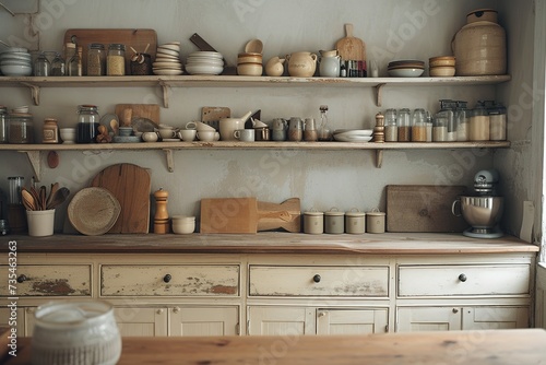 Farmhouse style. Interior of a country style kitchen.
