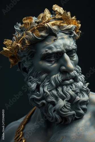 Divine creativity  god of Olympus reimagined in a captivating display of artistic expression  blending mythology and imagination into stunning visual narratives