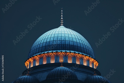 a dome of a building with lights