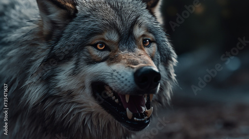 grin of a wolf close up photo © shahzaib