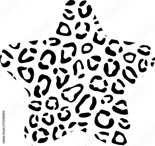 Animal Print Leopard Rosettes Star Shape photo