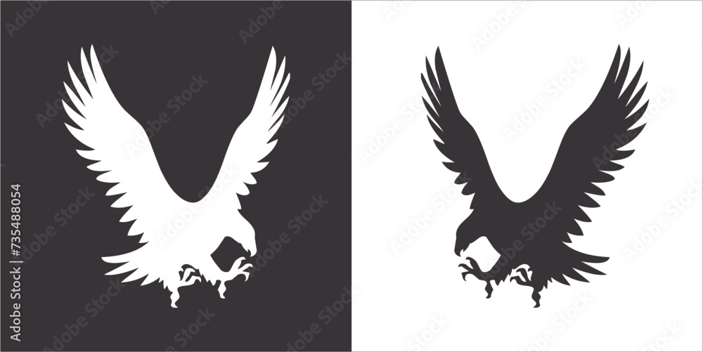 Obraz premium Illustration vector graphics of eagle icon