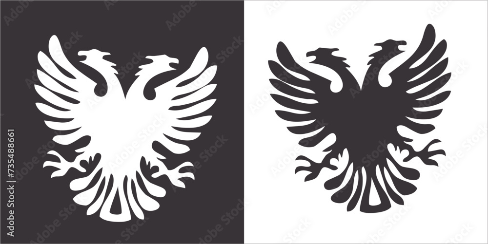 Illustration vector graphics of eagle icon Illustration vector graphics of eagle icon