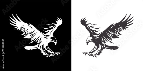 Illustration vector graphics of eagle icon