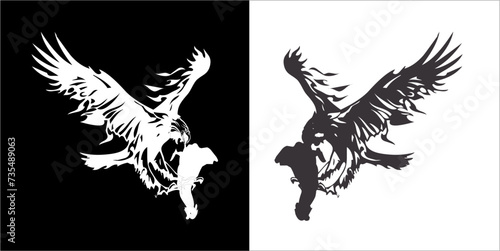 Illustration vector graphics of eagle icon