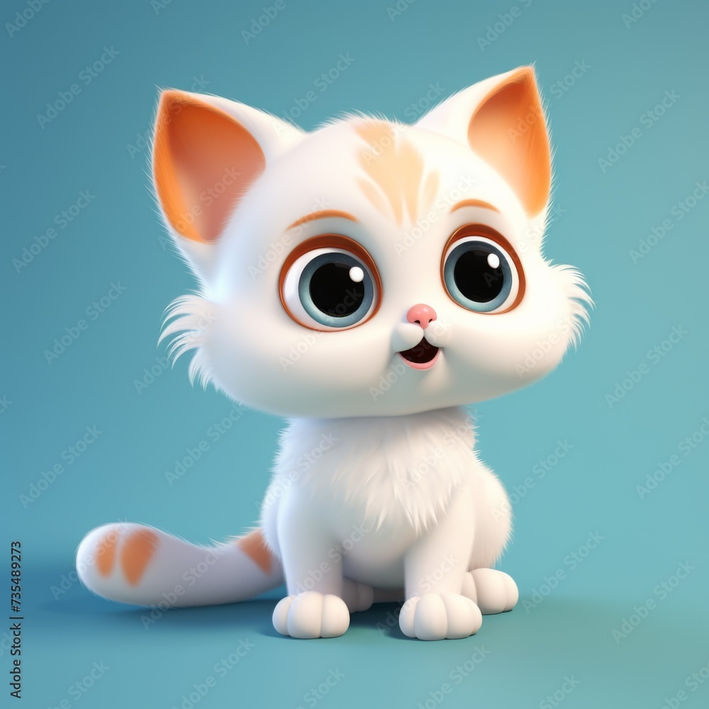 young cat. simple animal illustration. young cat. simple animal illustration.