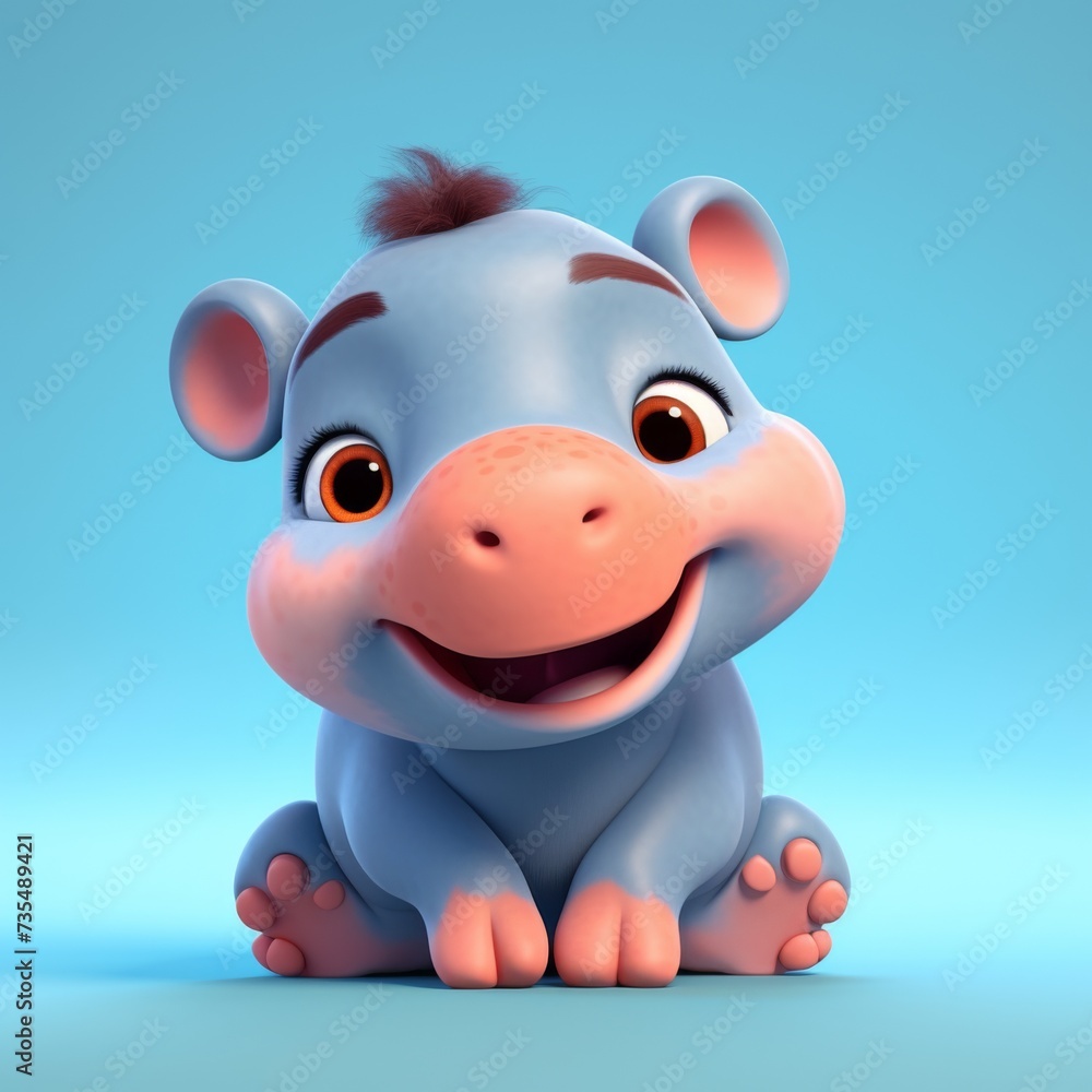 young smiling hippo. young smiling hippo.