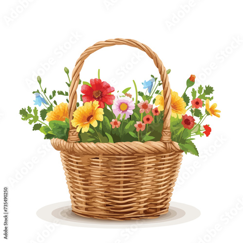 easter basket with flowers © Hyper