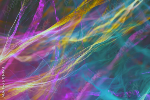 Colorful abstract neural network design symbolizing connectivity and technology