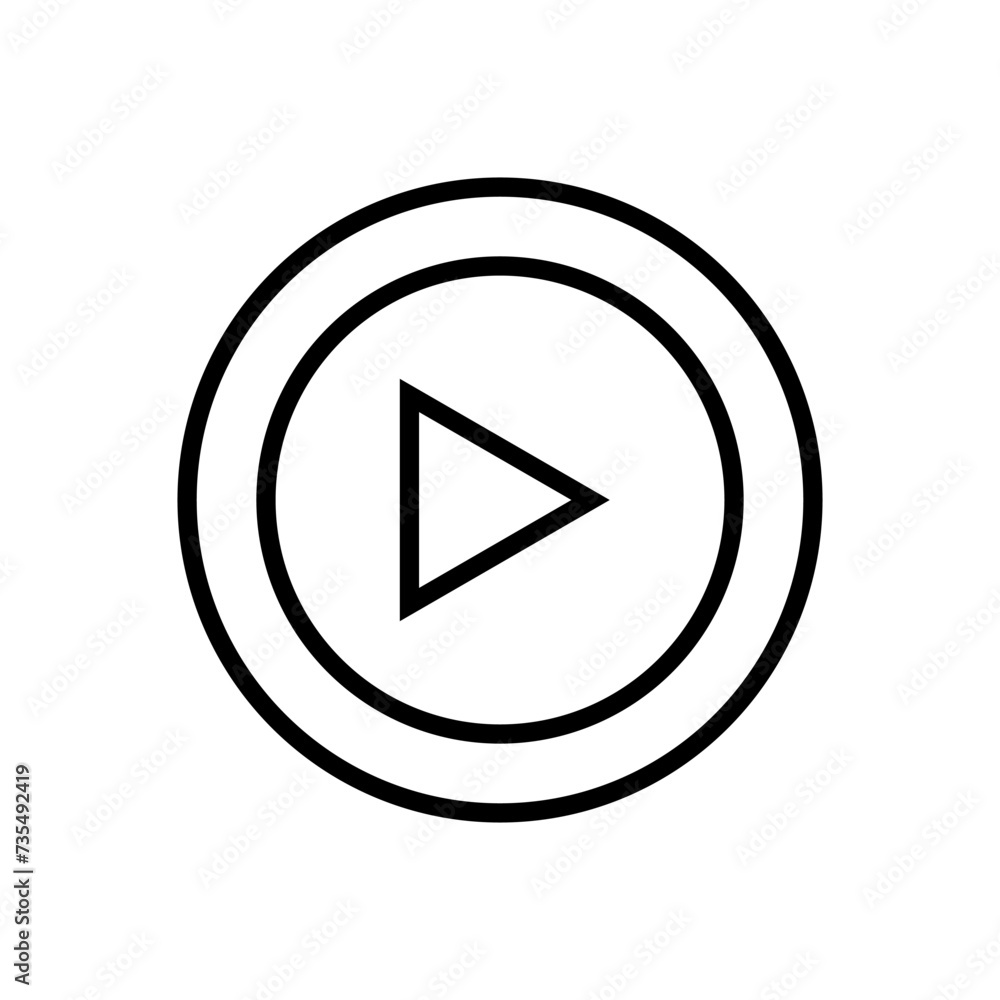 Play Icon vector. Play button vector icon Play Icon vector. Play button vector icon