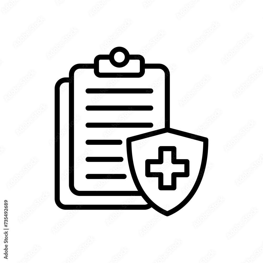 Medical insurance icon vector. health insurance icon Medical insurance icon vector. health insurance icon