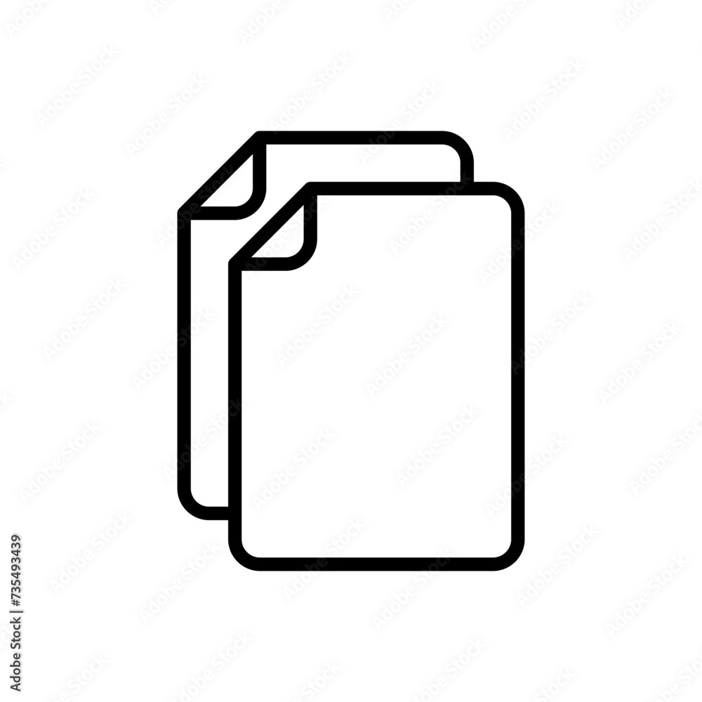 Document icon vector. Paper icon. File Icon Document icon vector. Paper icon. File Icon