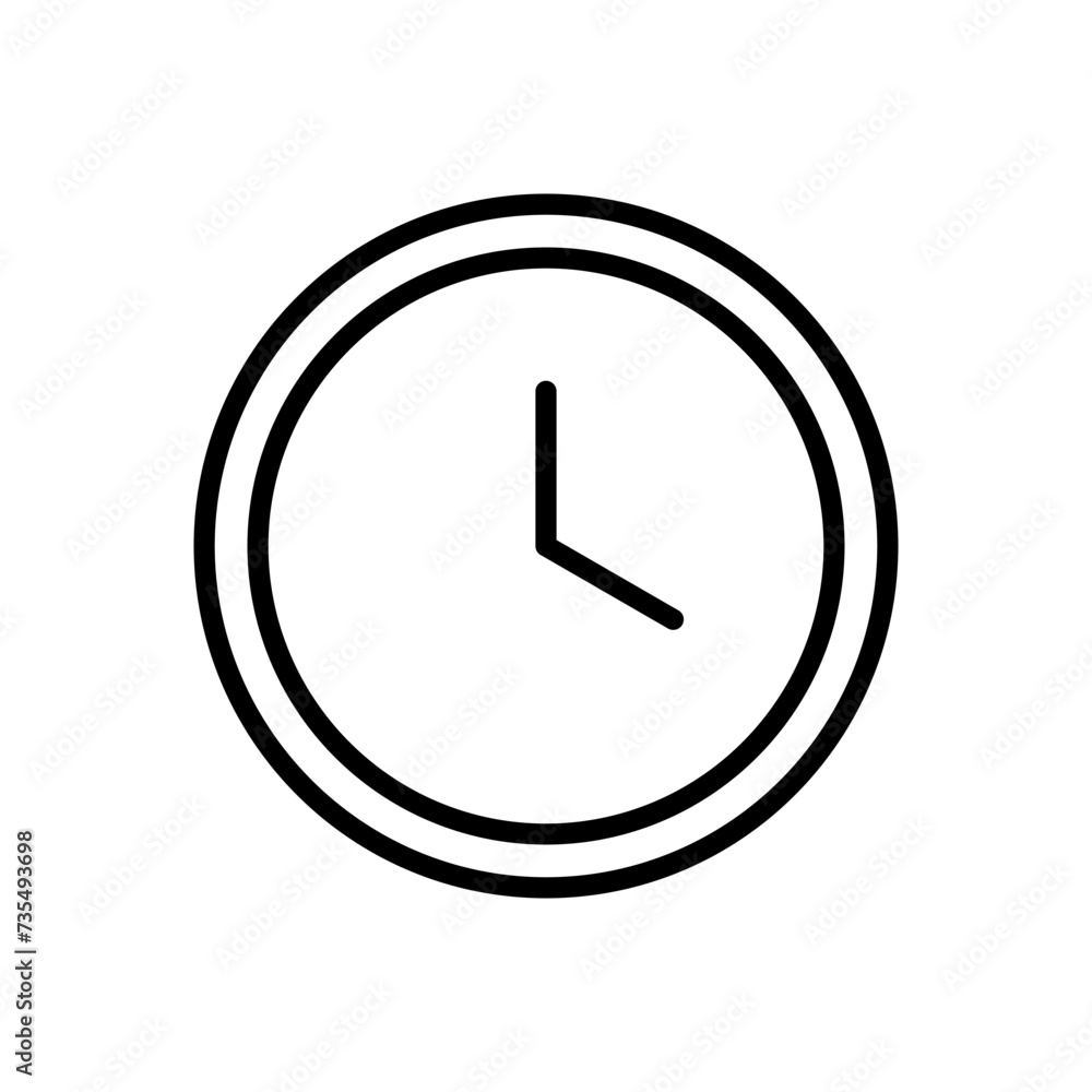 Clock icon vector. Time icon vector. watch icon symbol