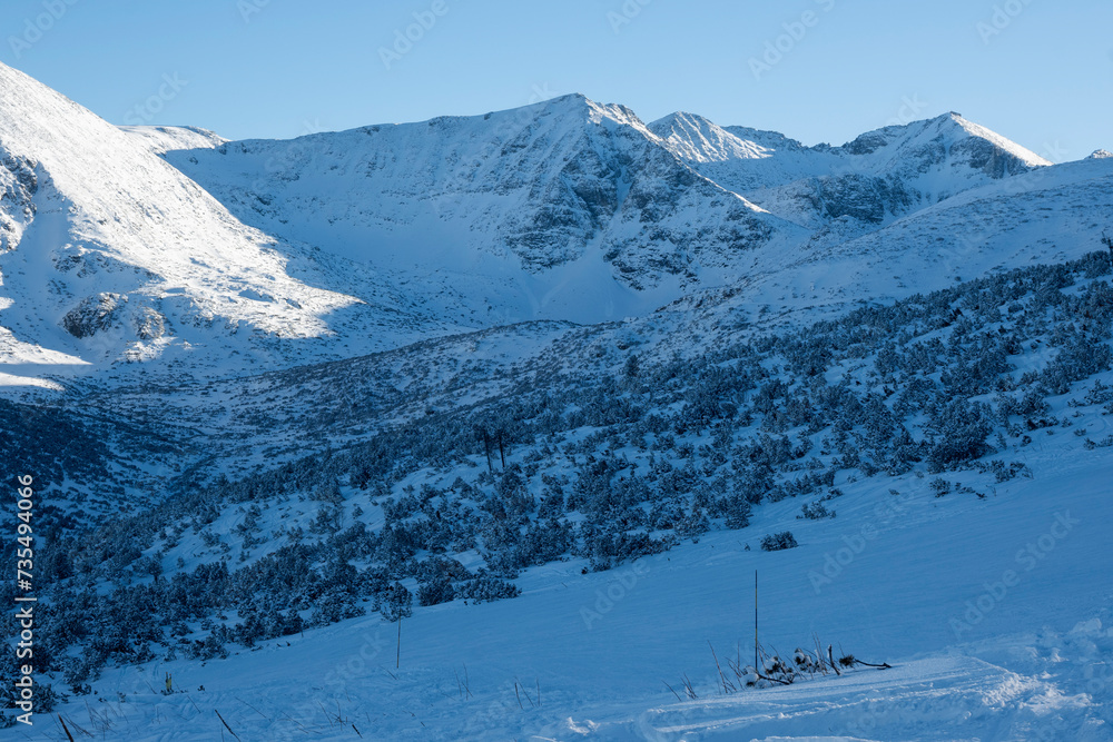Obraz premium Landscape of Rila mountain near Musala peak, Bulgaria