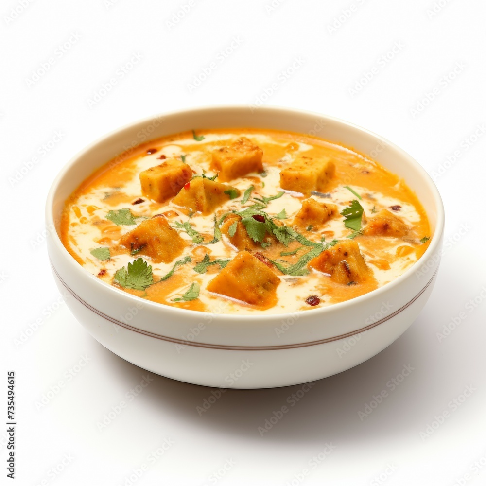 Paneer soup closeup