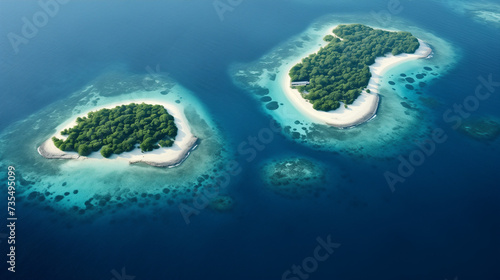 Serene Tropical Islands From a Birds-Eye View