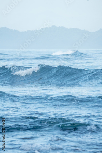 Beautiful waves in the ocean sea blue view © PIC by Femke