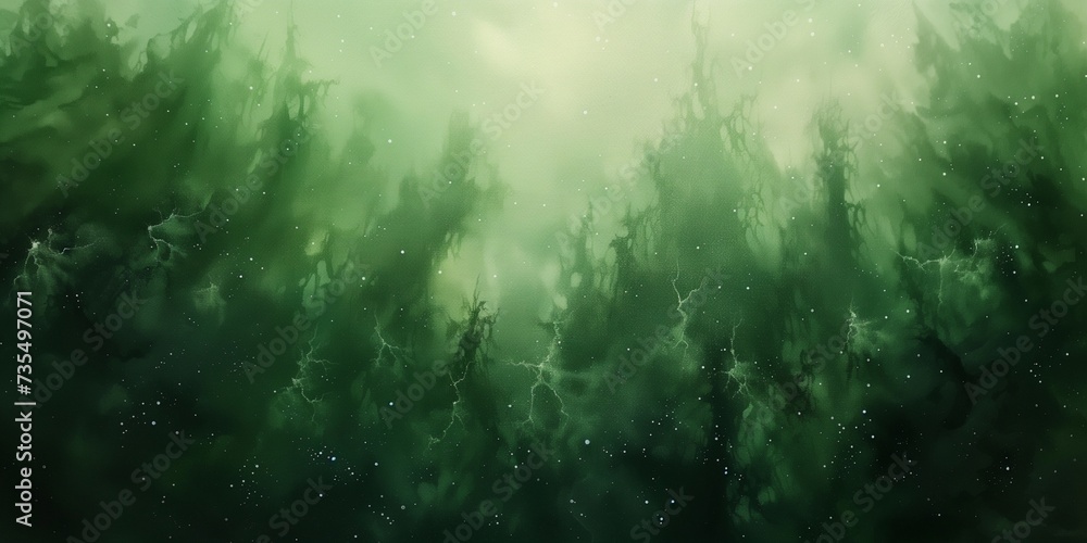 Obraz premium Abstract Green Watercolor Smoke and Fog Textures