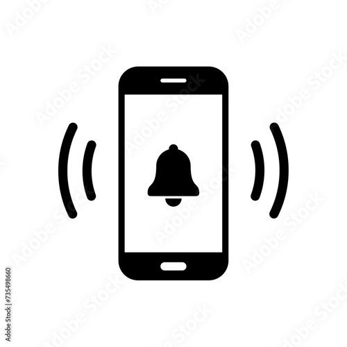 Smartphone with notification bell icon
