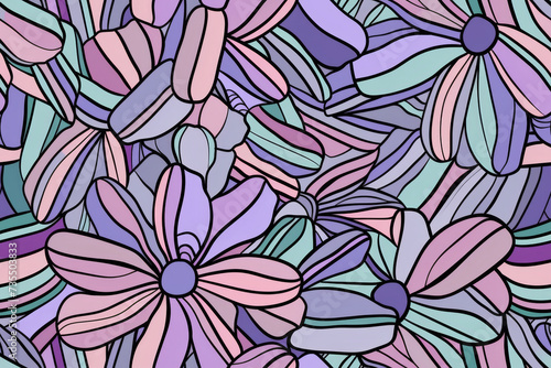 Abstract seamless tile wallpaper pattern  hand-drawn style