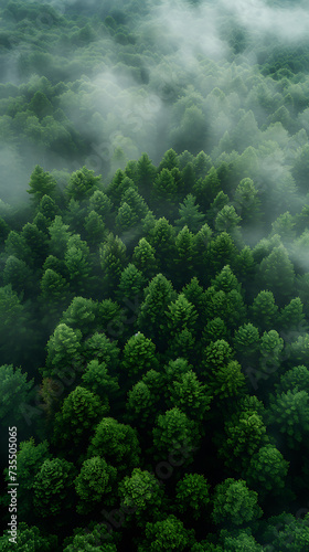 Foggy forest, Foggy forest background, for social networks 